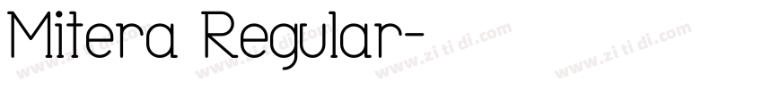 Mitera Regular字体转换